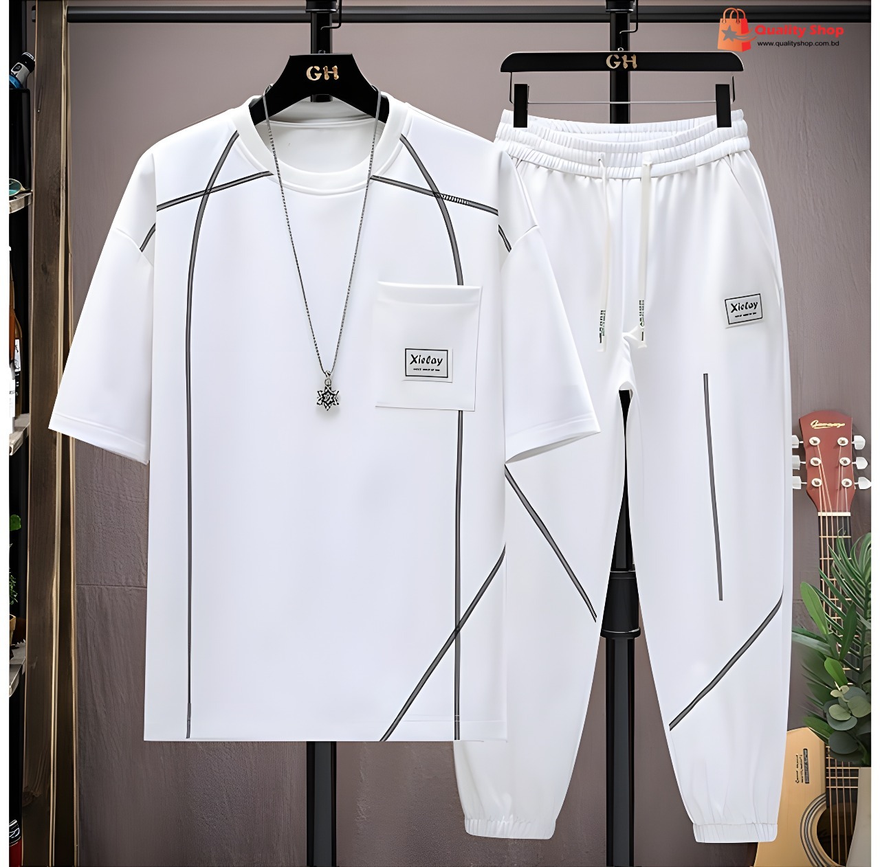 Drop Shoulder Mash T-Shirt and Trouser Combo